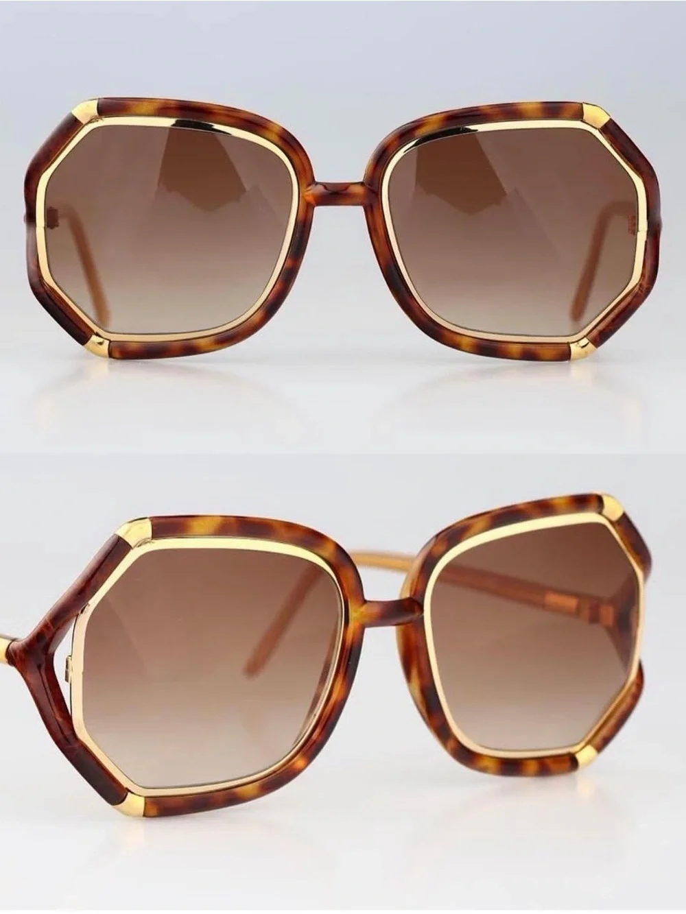 RARE vintage like new Ted Lapidus oversized sunglasses